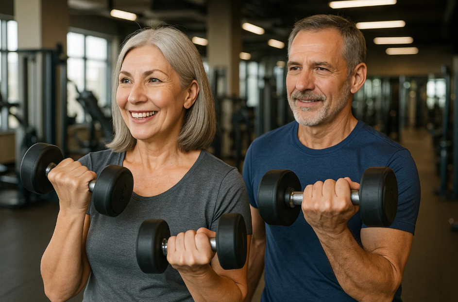 50대 부부 운동 사진