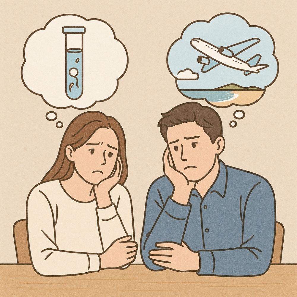 시험관 일정과 여행 고민 사진