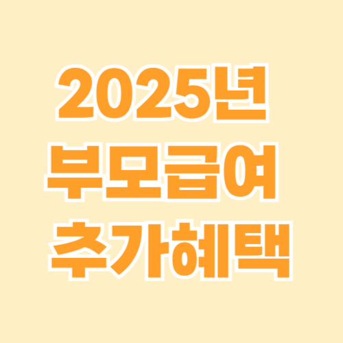 2025년 부모급여 추가혜택