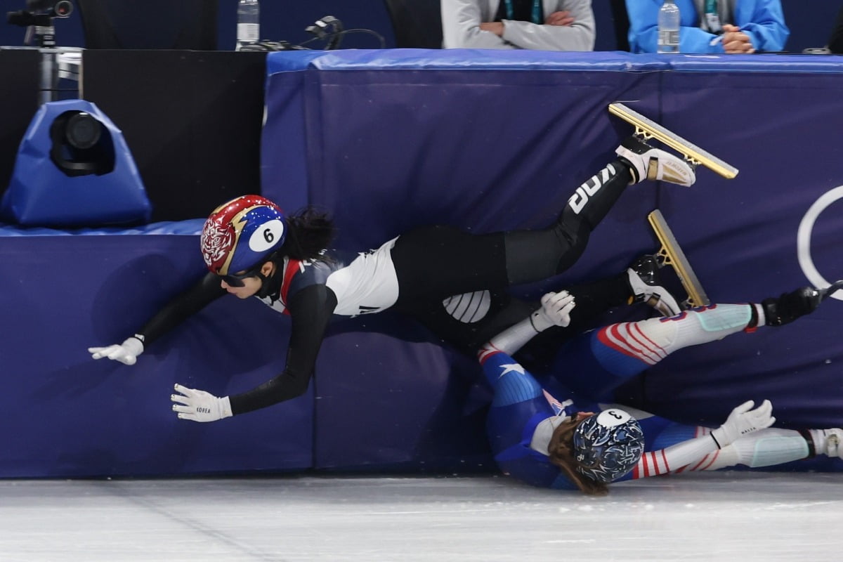 김길리 충돌 후 판정 논란 부상
