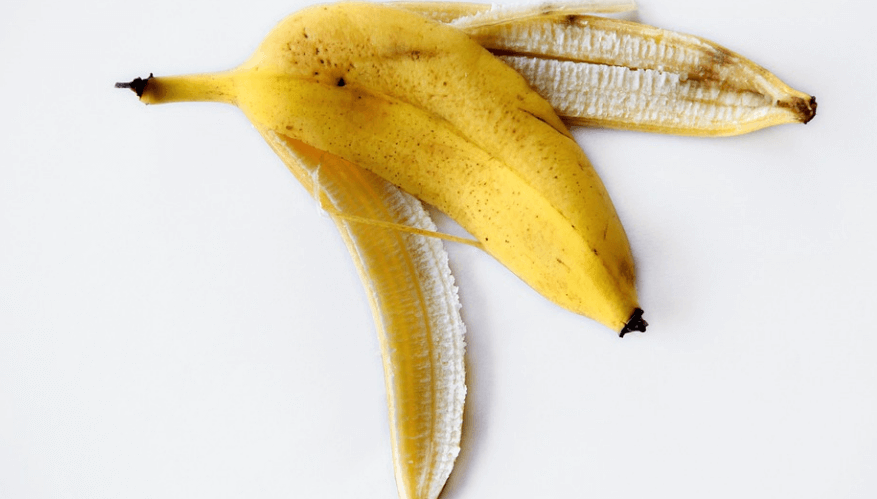 바나나 껍질 활용법을 위해 껍질을 준비 해 놓았다