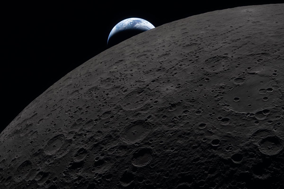 NASA 아르테미스 II 승무원이 달 뒤편에서 촬영한 Earthset 사진