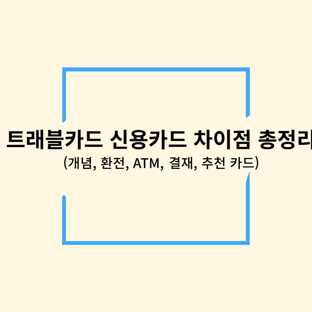 개념, 환전, ATM, 결재, 추천 카드