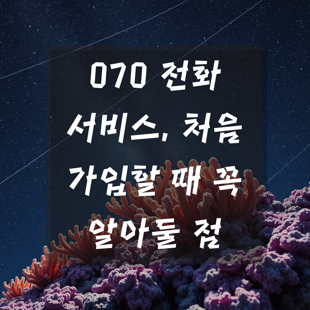 LG 유플러스 070 인터넷 전화 가입 전에 이걸 꼭 확인하세요