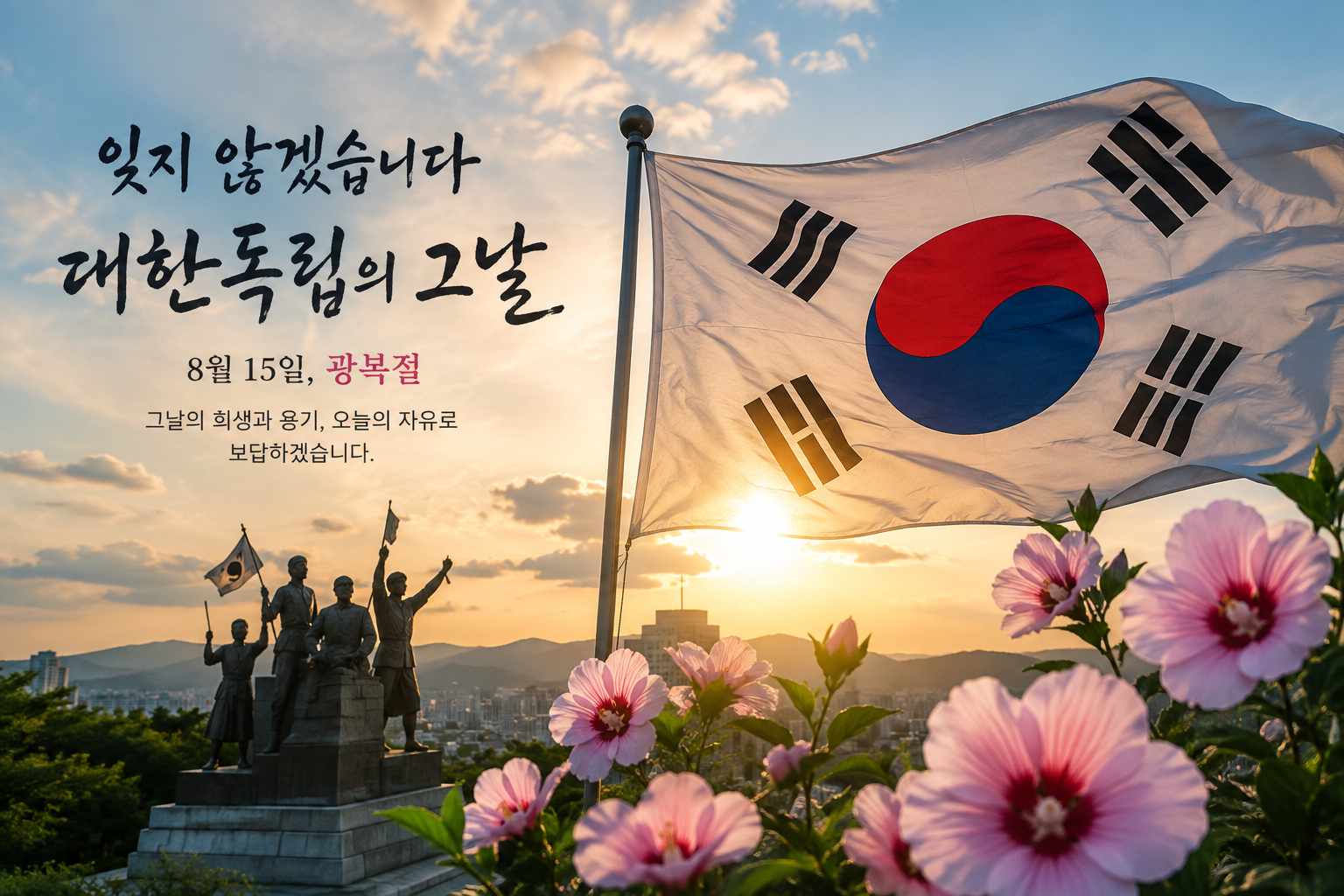 1945년 우리나라가 일본으로부터 해방된 것을 기념하고, 임시정부 법통을 계승한 대한민국 정부수립을 축하하는 날