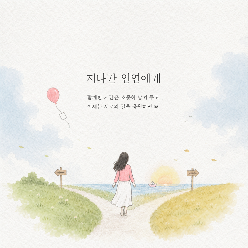 지나간 인연에게 이별 위로 감성 글귀 이미지