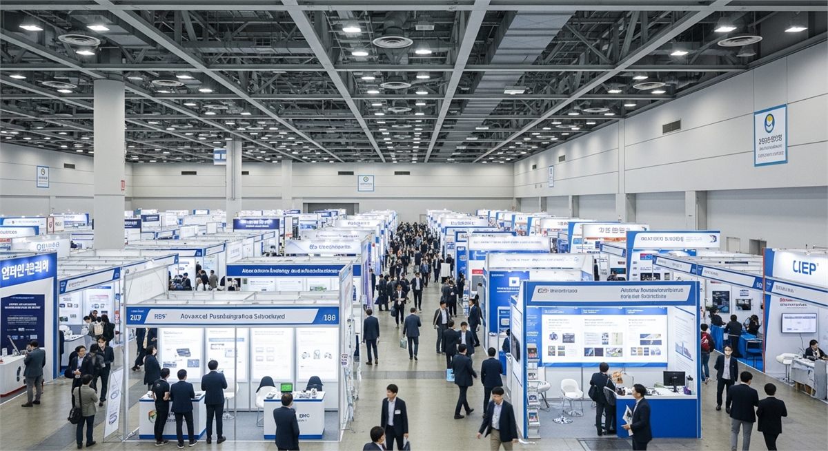 첨단 패키징 기술 전시 분위기를 담은 산업 행사장 모습