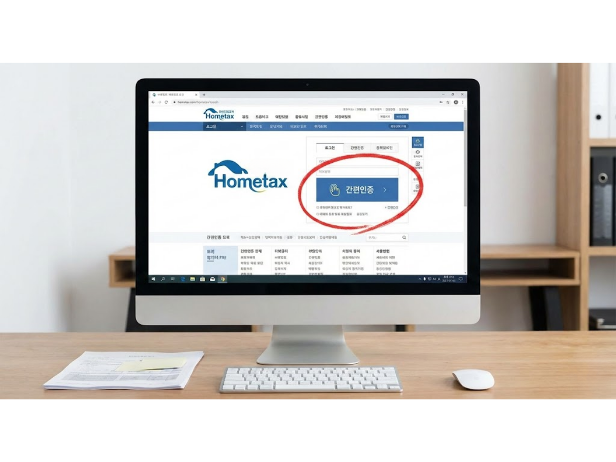 홈택스 및 손택스에서 간편인증 사용법