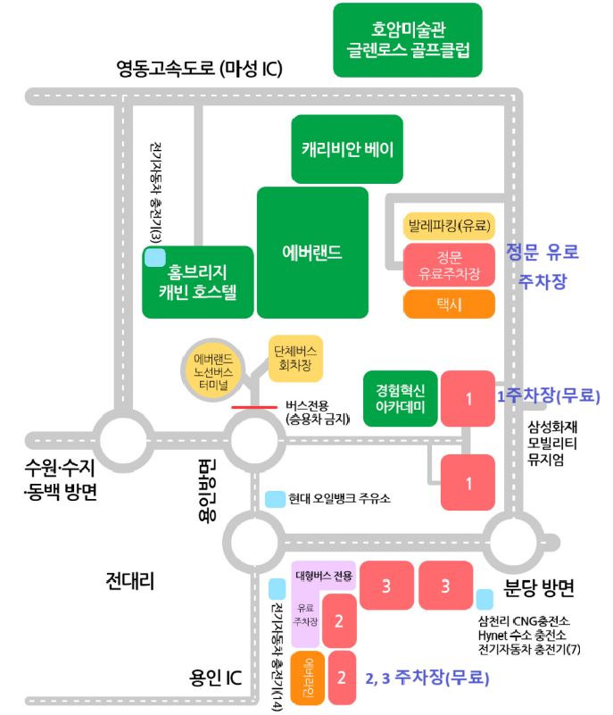 에버랜드 주차 정보