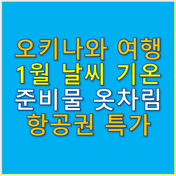 오키나와 1월 날씨 기온 항공권 특가