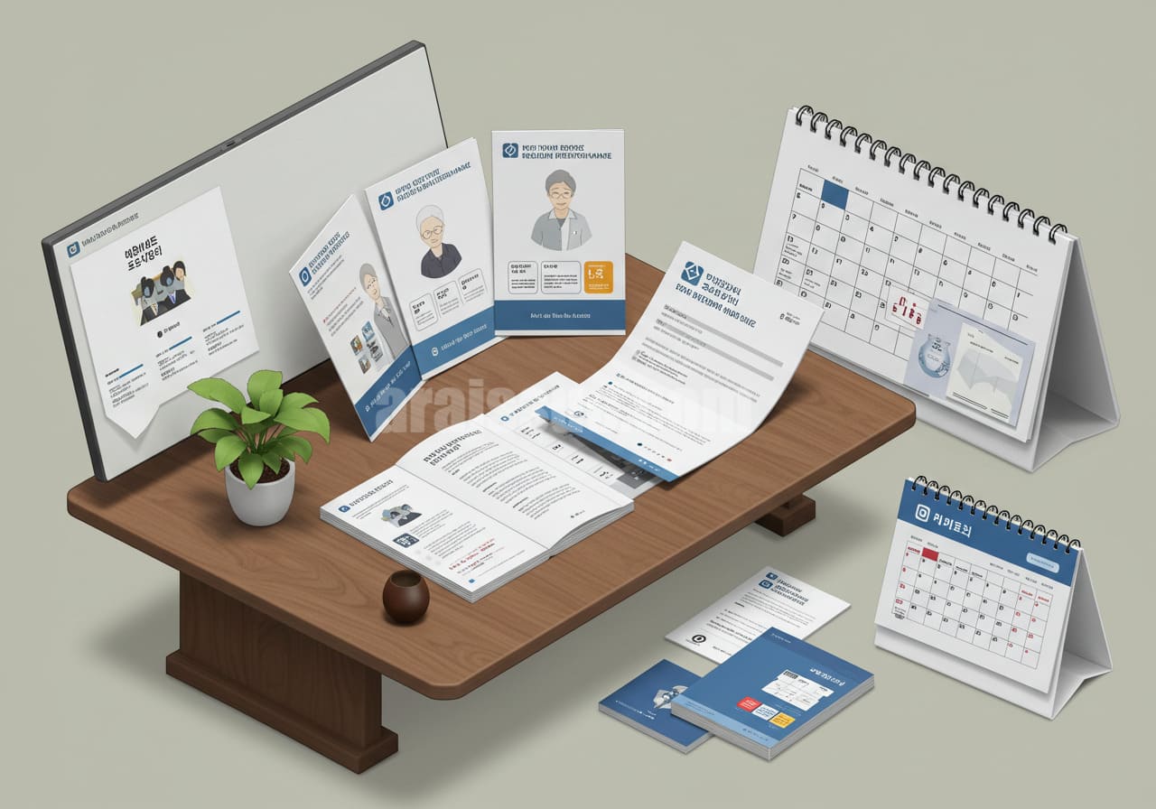 국민연금공단, 보건복지부, 주택도시보증공사의 혜택을 활용하는 노인의 리얼한 이미지.