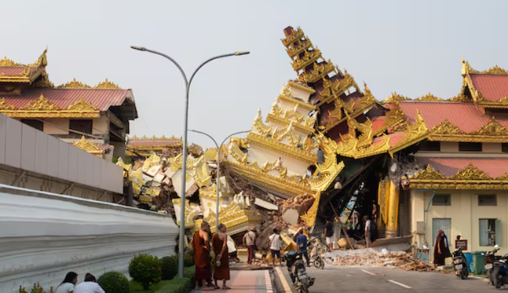 미얀마 지진 관련 이미지