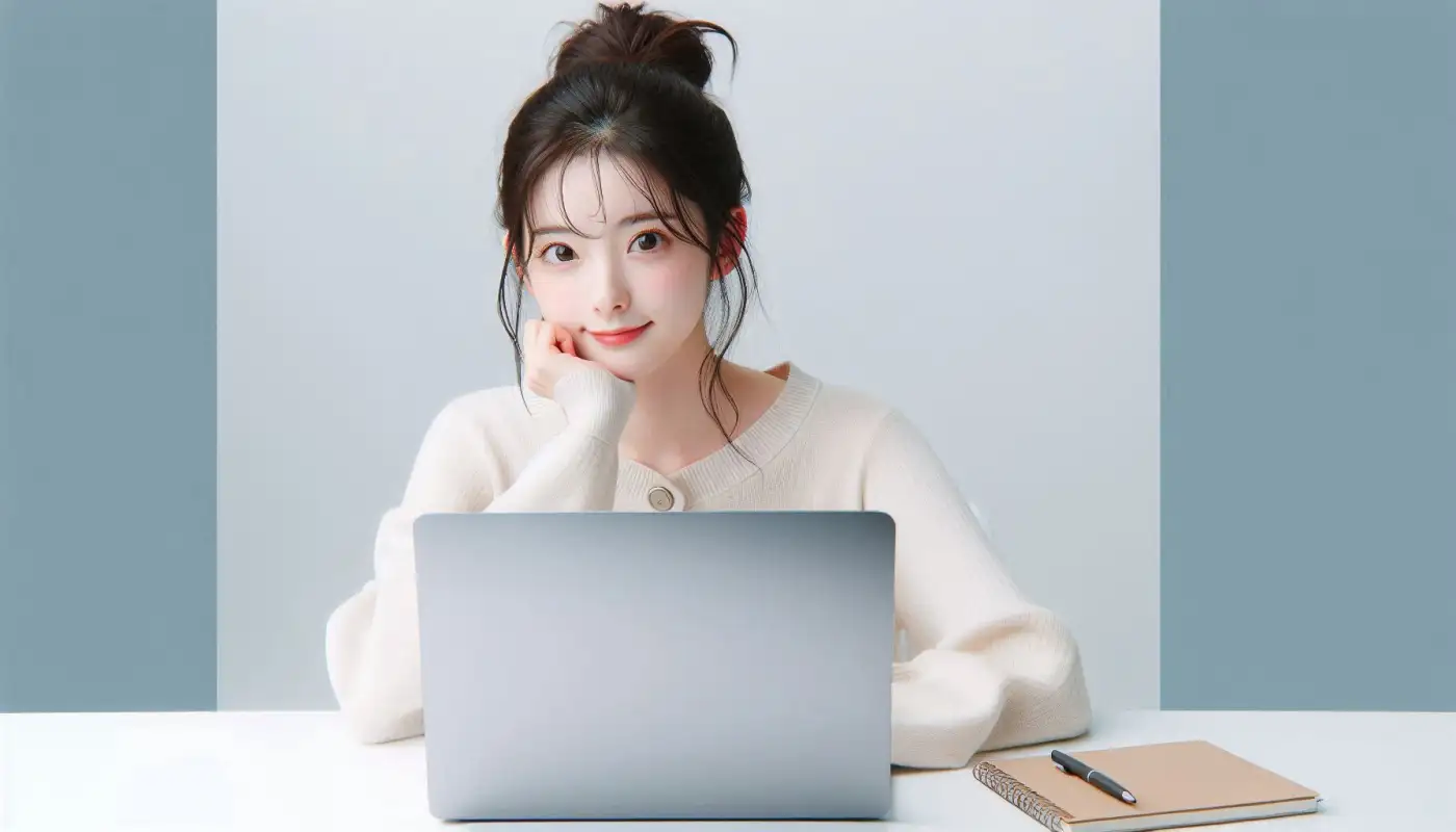 우리은행-모바일-신분증-사용법을-알아보는-여성의-모습