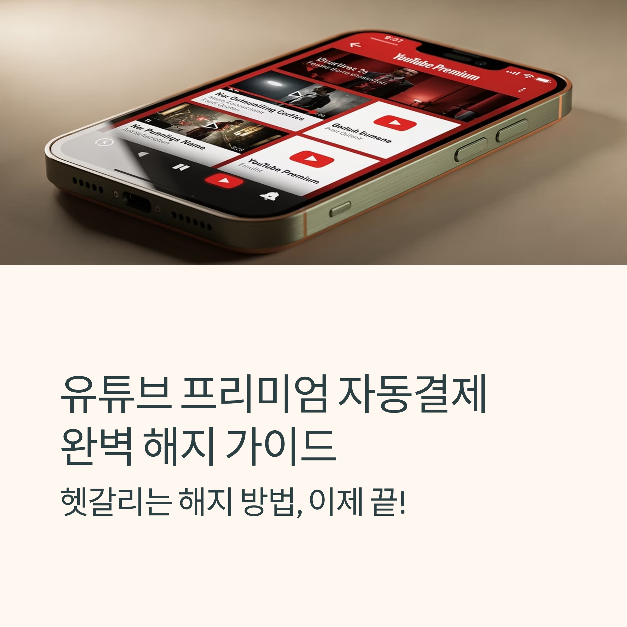 유튜브 프리미엄 자동결제 해지