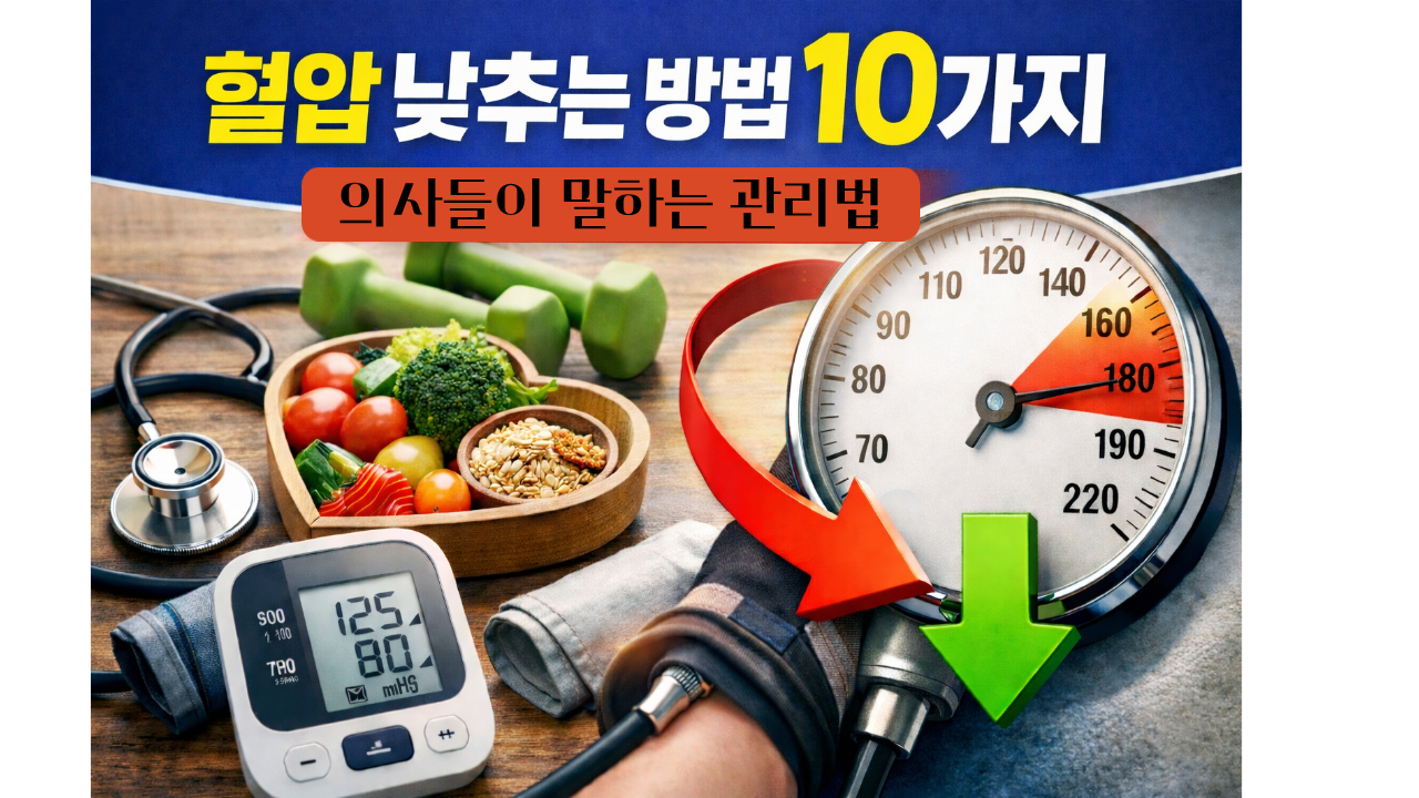 혈압 낮추는 방법 10가지 (의사들이 말하는 관리법)