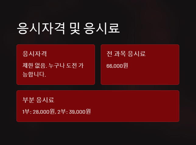 신용분석사 응시자격 및 응시료