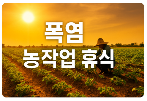 폭염 속 농작업 안전 (고추밭, 비닐하우스, 피서지)