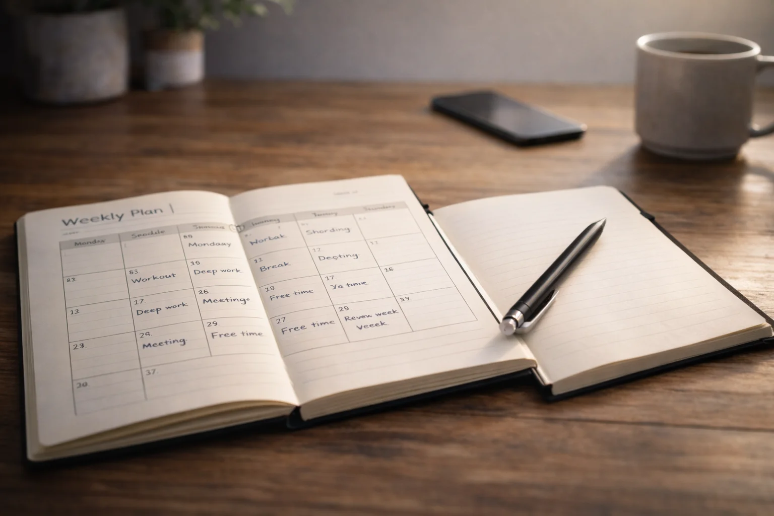 디지털 디톡스 주간 계획표 만드는 방법