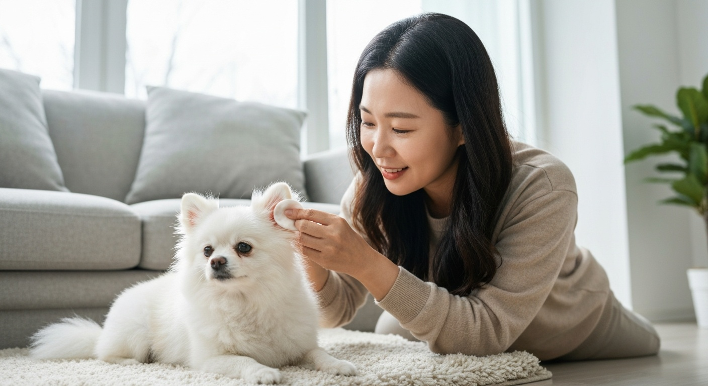 강아지 귀 세정 관리