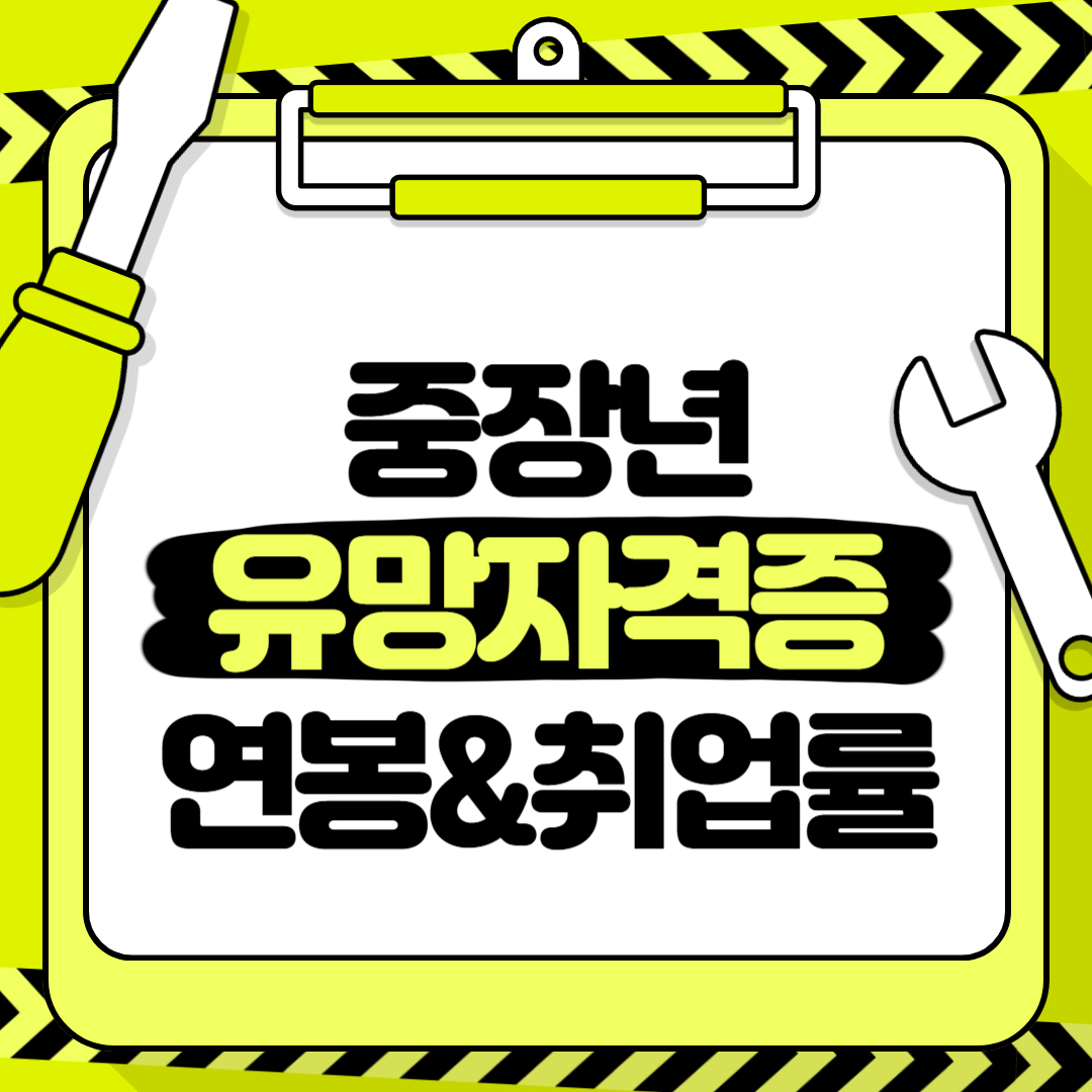 2025 중장년 유망자격증 연봉 &amp; 취업률 분석 (직무·교육정보 포함)