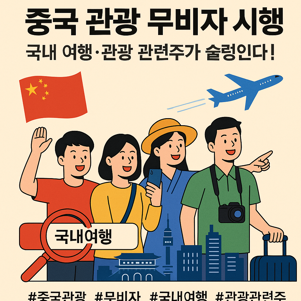 중국 관광 무비자 시행, 국내 여행&middot;관광 관련주가 술렁인다!