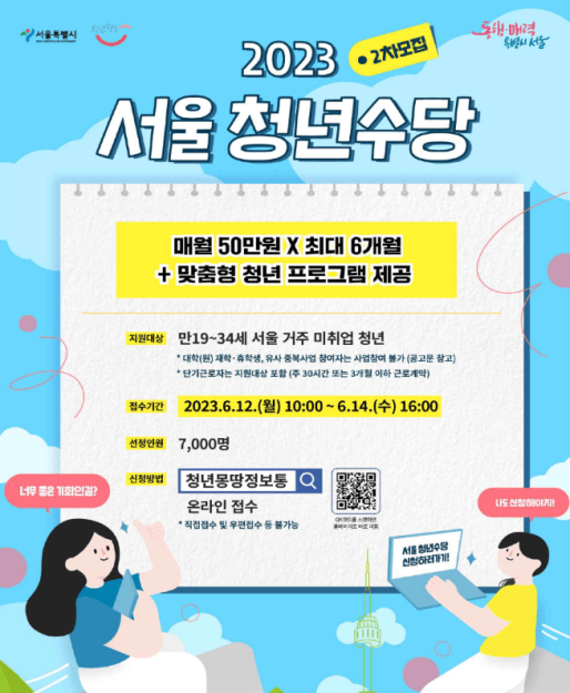 2023-서울-청년수당-홍보-포스터