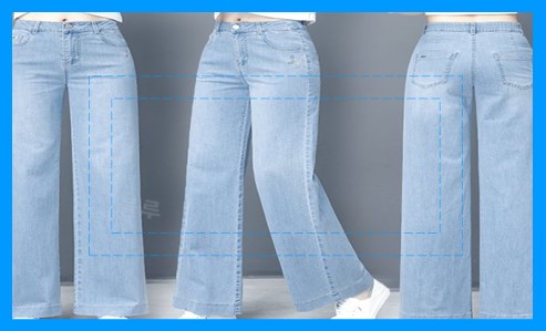 여성 와이드 데님팬츠