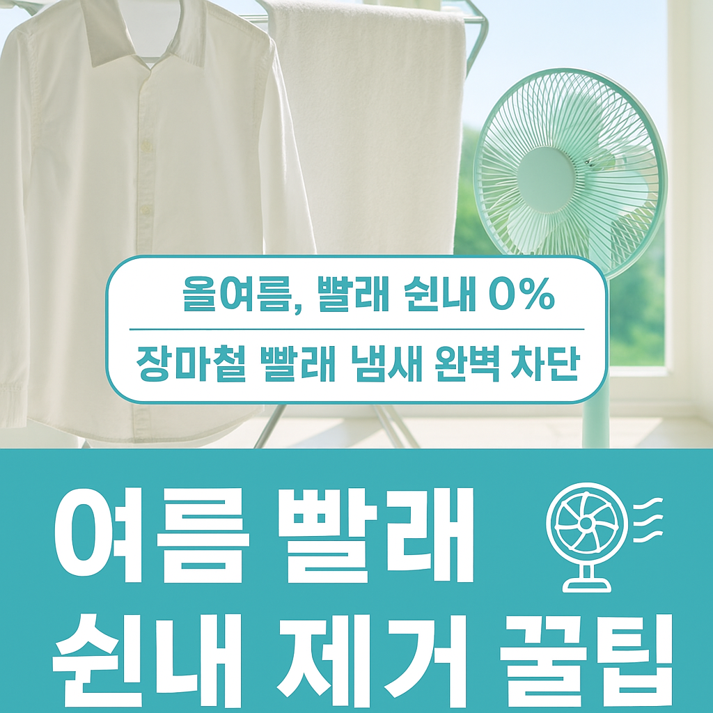 여름철 빨래 쉰내 걱정 없이 말리는 꿀팁 총정리