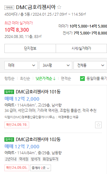 매물가격