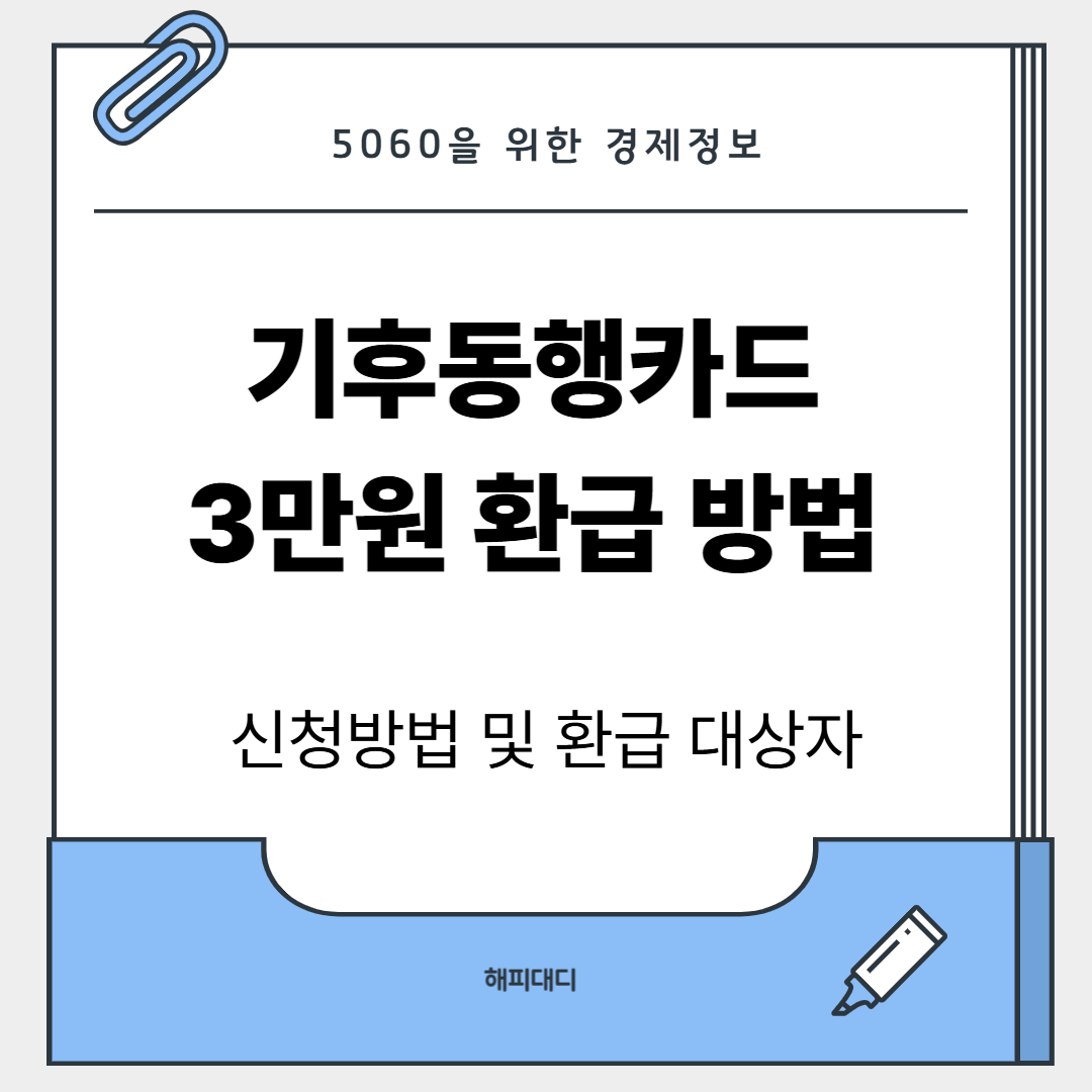 기후동행카드 3만원환급