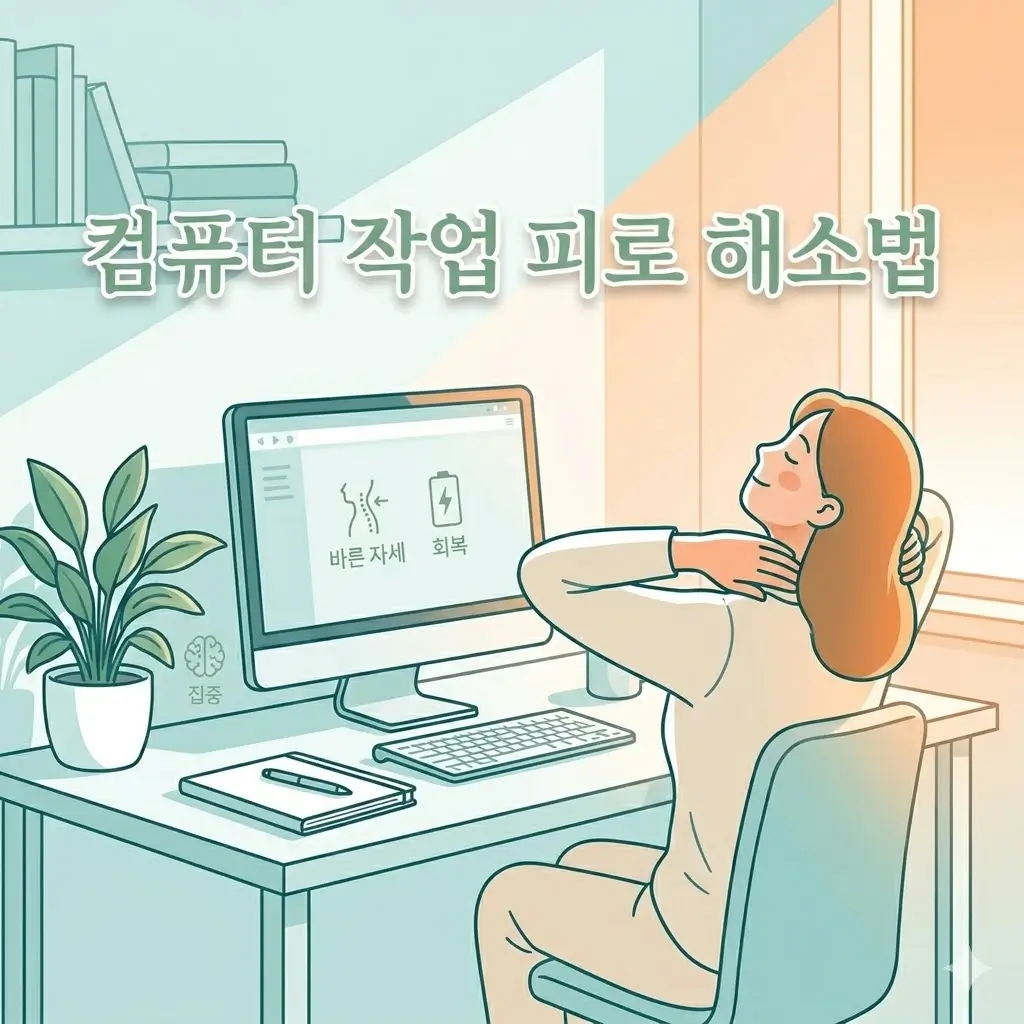 장시간 컴퓨터 작업 후 피로가 심한 이유와 짧은 휴식법