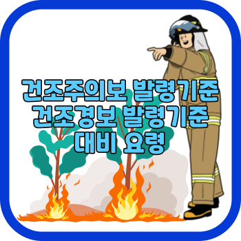 건조주의보 발령기준 건조경보 발령기준 대비 요령