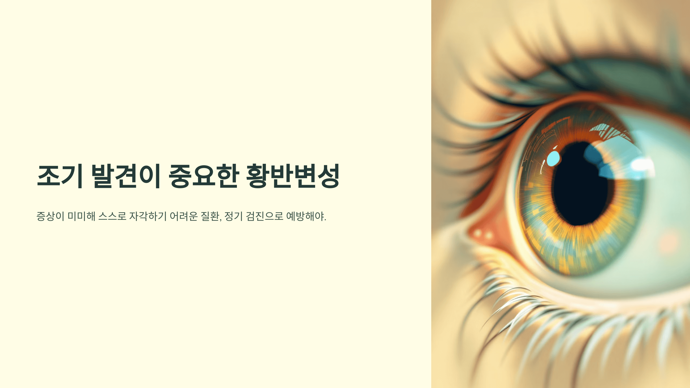 황반변성과 관련된 사진입니다.