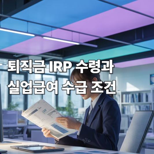 퇴직금 IRP 수령과 실업급여 수급 조건