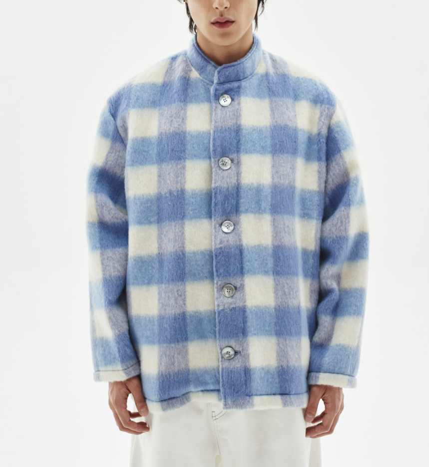 마리와 별난 아빠들 77회 황동주(강민보) 디메이든 모헤어 깅엄 체크 자켓