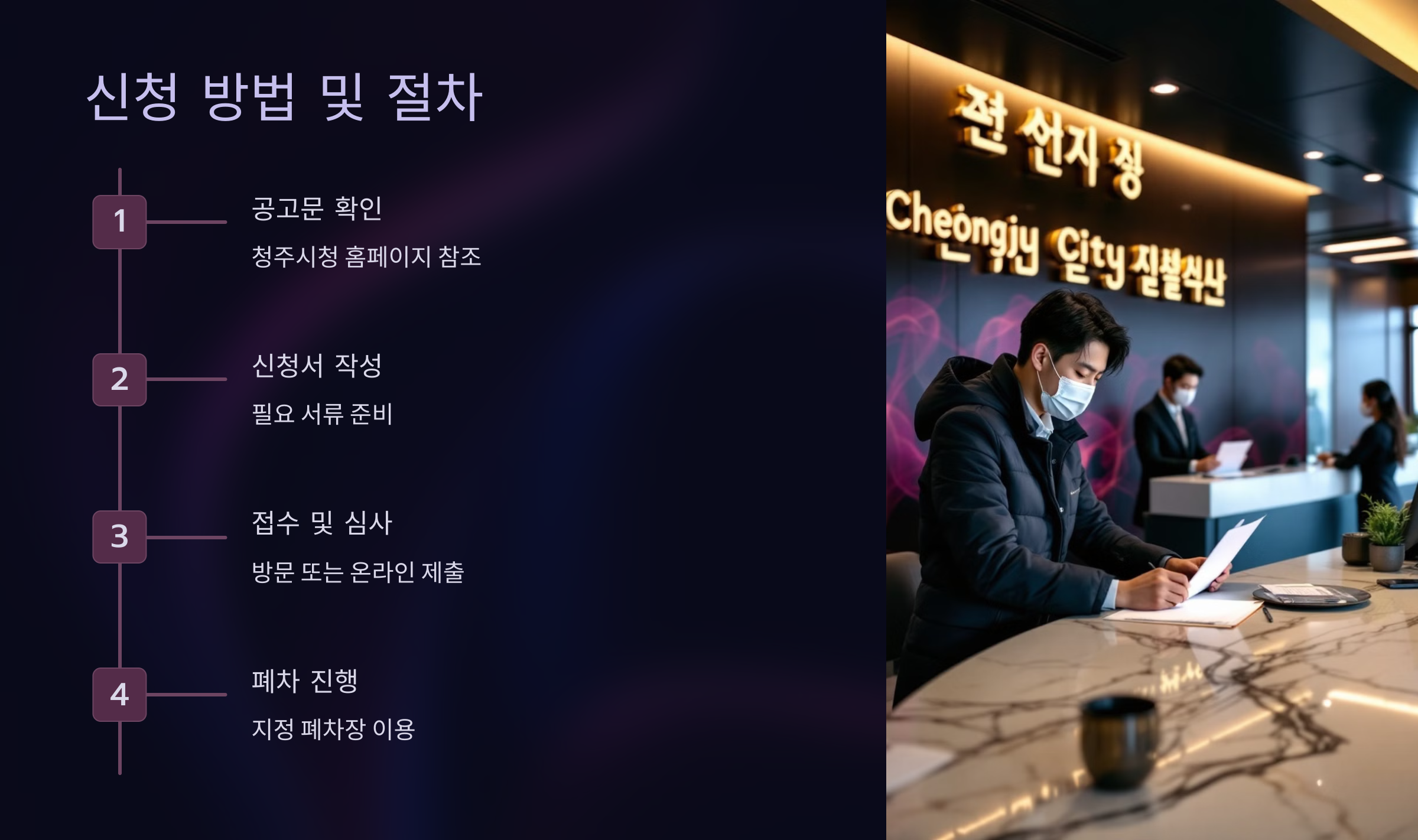 신청 방법 및 절차