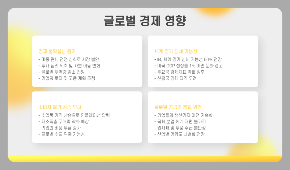 트럼프 관세 발표 영향 중국 및 한국과의 관계 우려 및 전망 총정리