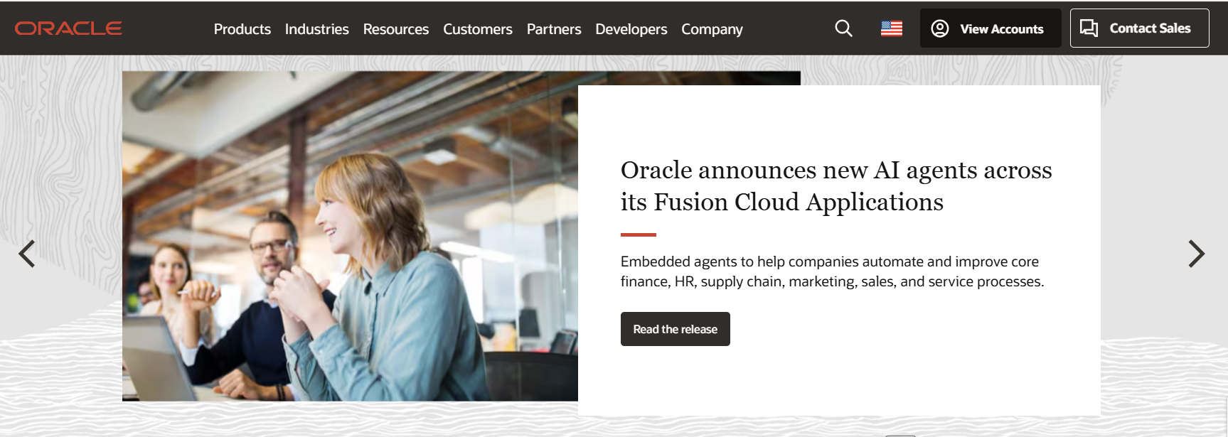 오라클 홈페이지