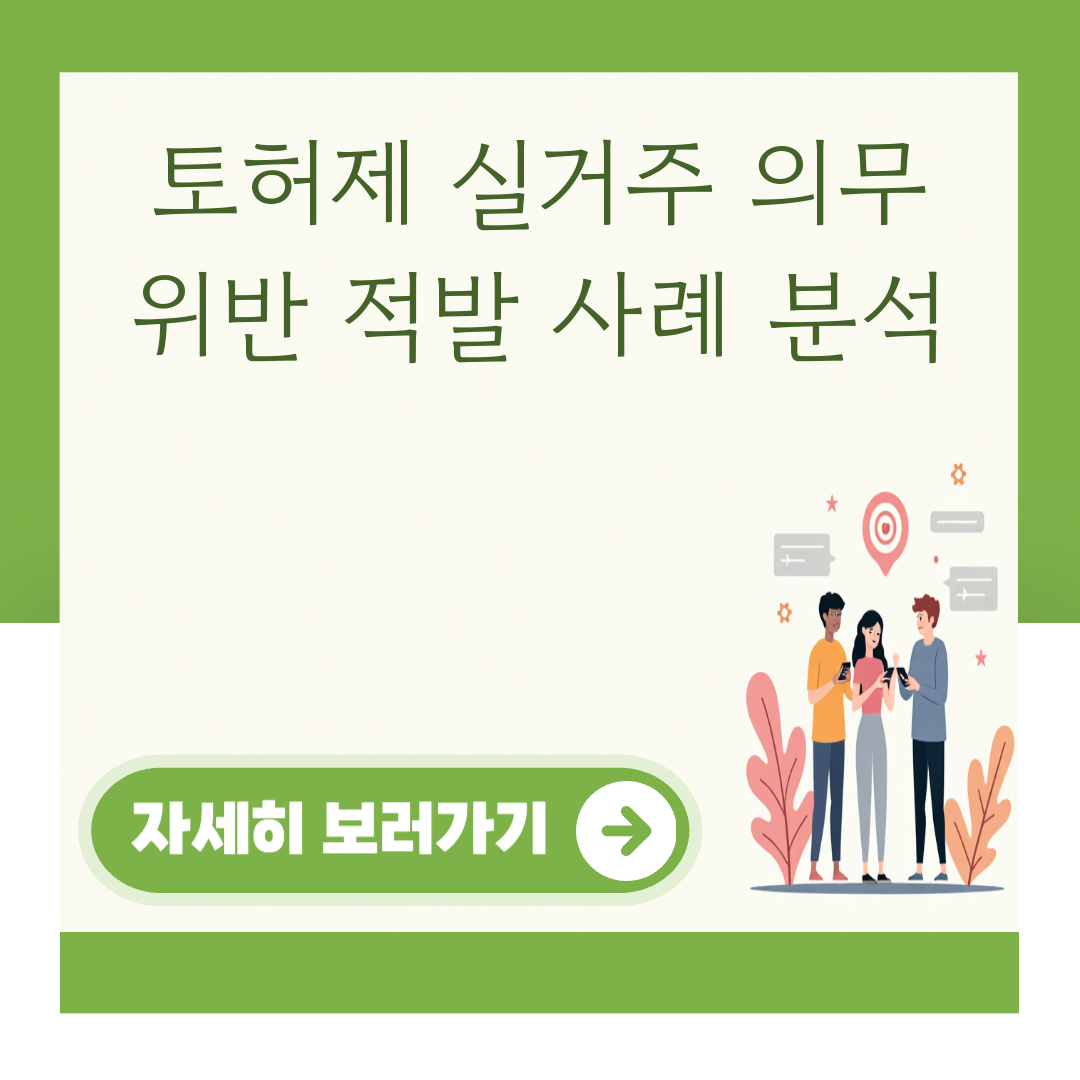 토허제 실거주 의무 위반 적발 사례 분석 대표 이미지