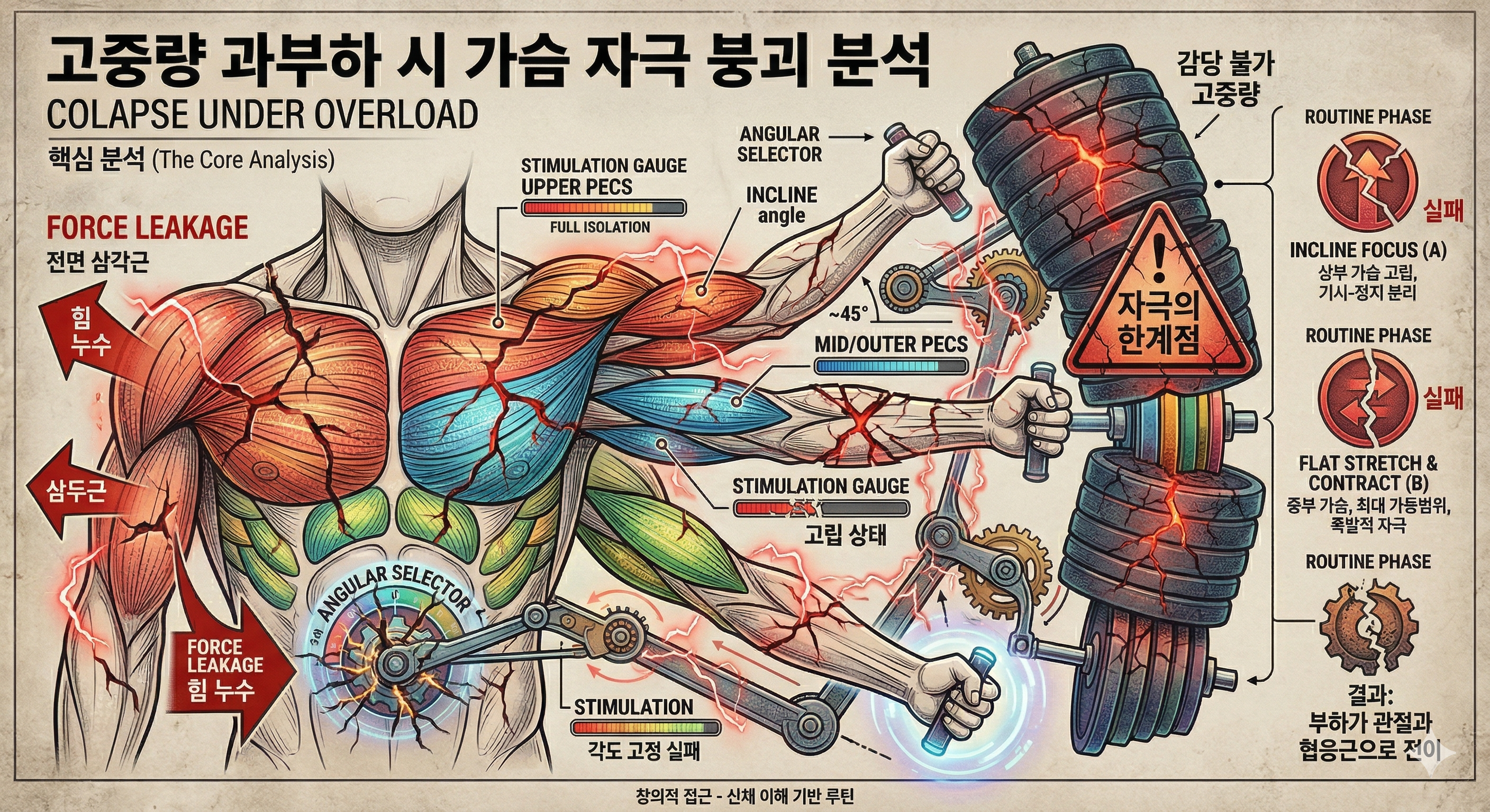 왜 자극이 잡힌 상태에서 중량을 올리면 바로 무너지는가