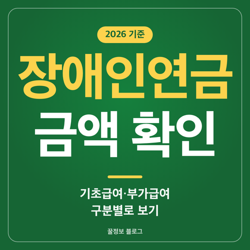 장애인연금 금액 확인법 기초급여 월 349,700원과 부가급여 구분별 안내 썸네일