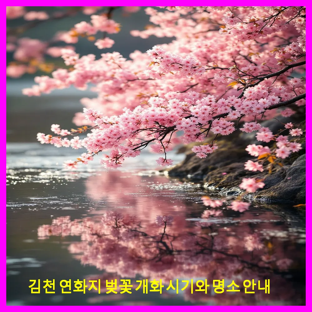 김천 연화지 벚꽃 개화 시기와 명소 안내