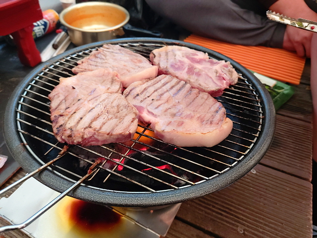 목살 초벌
