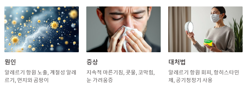 알레르기 기침의 원인 증상 대처법
