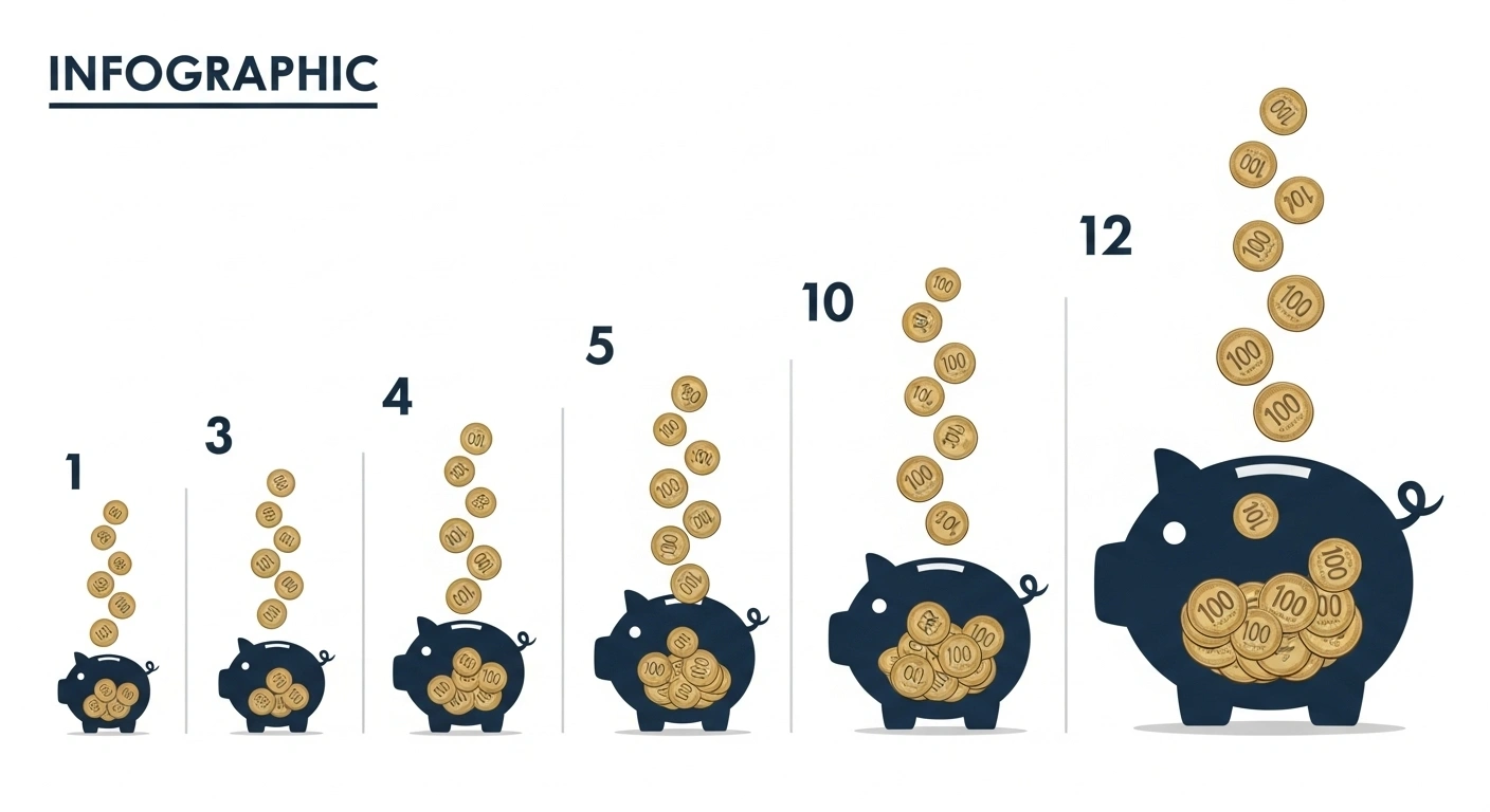 투자-년-수가-증가-할수록-늘어가는-자산을-나타내는-이미지로-해가-갈수록-커지는-돼지-저금통을-그래프처럼-표현했다.
