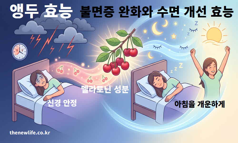 앵두 효능 불면증 완화 수면 개선