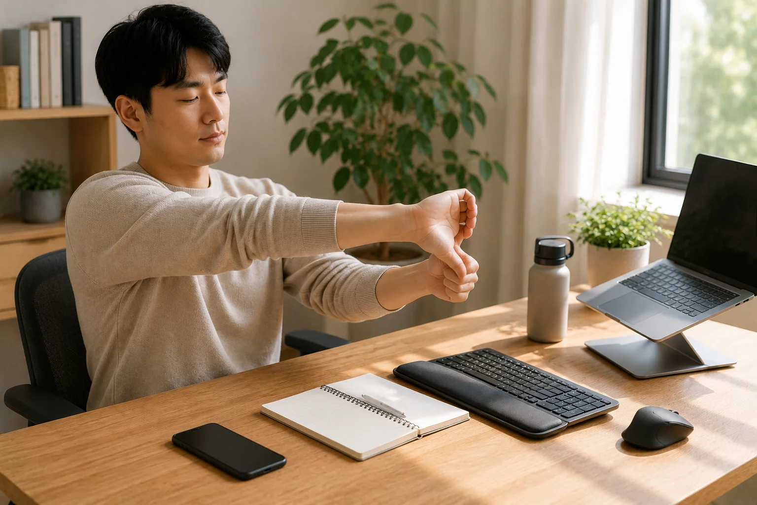 디지털 디톡스 손목 통증 예방 습관