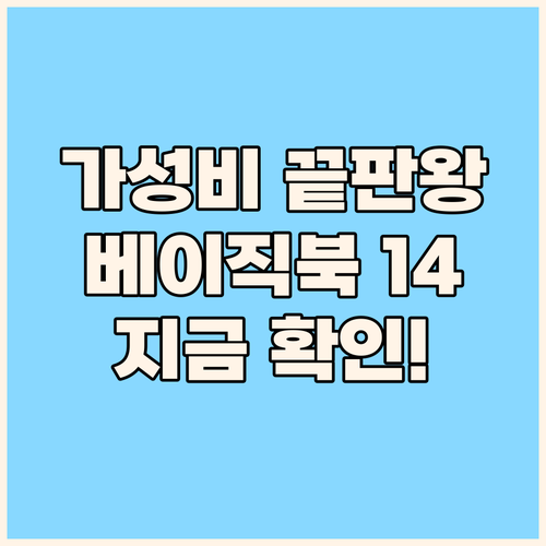 가성비 노트북 끝판왕! 베이직스 베이..