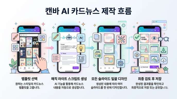 캔바 AI 카드뉴스 제작 흐름