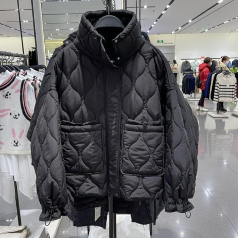 ZARA 여성 스탠드카라 숏패딩 경량 패딩 봄신상 2컬러